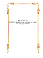 Báo cáo khoa học: Thiết kế bộ điều khiển phục vụ sản xuất rau an toàn theo công nghệ thuỷ canh pdf