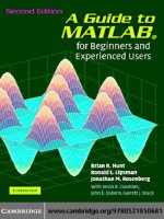 .This page intentionally left blank.A Guide to MATLAB®for Beginners and Experienced UsersSecond ppt