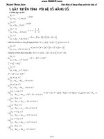 Xác định số hạng tổng quát của dãy số - Huỳnh Thanh Luân pptx