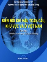 Biển đổi khí hậu toàn cầu khu vực và ở Việt Nam pot