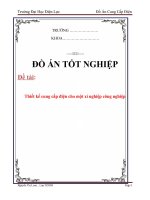 đồ án tốt nghiệp  thiết kế cung cấp điện cho một xí nghiệp công nghiệp - nguyễn thị loan