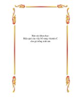 Báo cáo khoa học: Hiệu quả của việc bổ sung vitamin C cho gà trống sinh sản docx