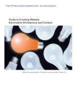 Guide to Creating Website Information Architecture and Content docx