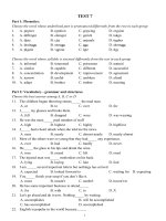 Đề kiểm tra tiếng anh số 7 pot