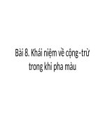 Bài 8. Khái niệm về cộng trừ trong khi pha màu doc