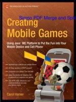 Using JavaTM ME Platform to Put the Fun into Your Mobile Device and Cell Phone pdf