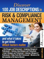 job descriptions in risk and compliance management docx