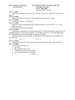 Kì thi tuyển sinh vào lớp 10 chuyên sinh năm học 2011-2012- tỉnh Quảng Ngãi potx