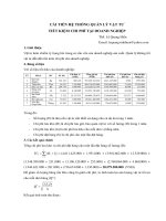 CẢI TIẾN HỆ THỐNG QUẢN LÝ VẬT TƯ TIẾT KIỆM CHI PHÍ TẠI DOANH NGHIỆP docx