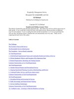 Hospitality Management Series:the quest for remarkable serviceEd Rehkopf pot