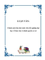 LUẬN VĂN: Chính sách thu hút sinh viên tốt nghiệp đại học về làm việc ở chính quyền cơ sở pdf