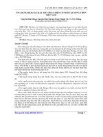 Báo cáo khoa học: Ứng dụng biogas chạy máy phát điện cỡ nhỏ tại nông thôn Việt Nam pdf