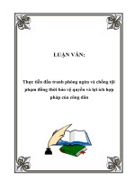 LUẬN VĂN: Thực tiễn đấu tranh phòng ngừa và chống tội phạm đồng thời bảo vệ quyền và lợi ích hợp pháp của công dân doc