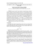 Báo cáo khoa học: Xác định dư lượng carbamate trong mẫu rau, mẫu gừng và mẫu nước potx