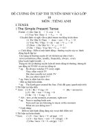 CƯƠNG ÔN TẬP THI TUYỂN SINH VÀO LỚP 10 potx