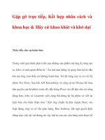 Gặp gỡ trực tiếp, Kết hợp nhân cách và khoa học pot