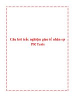 Câu hỏi trắc nghiệm nhân sự PR test