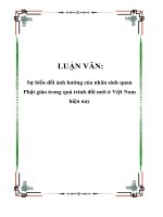 LUẬN VĂN: Sự biến đổi ảnh hưởng của nhân sinh quan Phật giáo trong quá trình đổi mới ở Việt Nam hiện nay doc