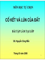 Bài tập cố kết và lún của đất pdf