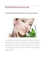 Tạm biệt những thói quen gây mụn doc