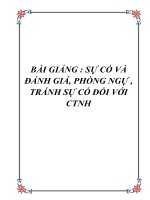 BÀI GIẢNG : SỰ CỐ VÀ ĐÁNH GIÁ, PHÒNG NGỰ , TRÁNH SỰ CỐ ĐỐI VỚI CTNH docx