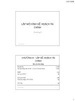Lập mô hình kế hoạch tài chính ppt
