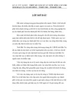 Thiết kế cụm xử lý nước sông cấp cho sinh hoạt của xã Sơn Đông thành phố Bến Tre tỉnh bến Bến Tre