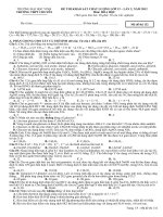 Đề và đáp án thi thử đại học môn hóa lần 2 Chuyên DH Vinh ppt