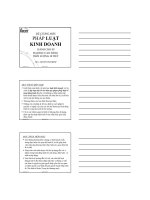 ĐỀ CƯƠNG MÔN PHÁP LUẬT KINH DOANH docx