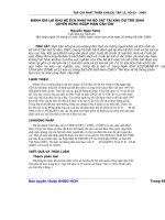 Báo cáo khoa học: Đánh giá lại khu hệ ếch nhái và bò sát tại khu dự trữ sinh quyển rừng ngập mặn Cần Giờ docx