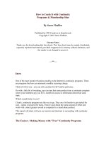 How to Crush It with Continuity Programs & Membership Sites By Jason Fladlien docx