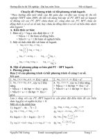 Chuyên đề: Phương trình và bất phương trình logarit pptx