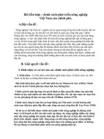 tiểu luận  chính sách phát triển nông nghiệp việt nam của chình phủ