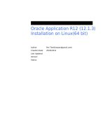 Oracle Application R12 (12.1.3) Installation on Linux(64 bit) ppt