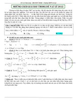 NHỮNG CÁCH GIẢI HAY TRONG ĐỀ VẬT LÝ (Lê Văn Long - Trường THPT Lê Lợi) ppt