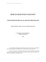 Định giá kinh tế đất ngập nước ppt