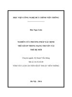 NGHIÊN CỨU PHƯƠNG PHÁP XÁC ĐỊNH TRỄ GÓI IP TRONG MẠNG TRUYỀN TẢI THẾ HỆ MỚI