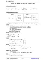 Phương trình - Bất phương trình cơ bản doc