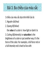 Bài 3. Ba chiều của màu sắc ppt