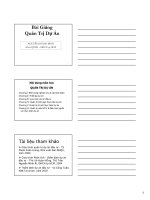 Bài Giảng Quản Trị Dự Án doc