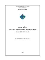 THỰC HÀNH PHƯƠNG PHÁP GIẢNG DẠY HÓA HỌC potx