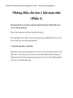 Những điều cần lưu ý khi mua nhà pot