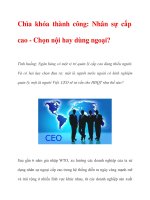 Chìa khóa thành công: Nhân sự cấp cao pdf