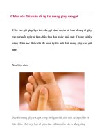 Chăm sóc đôi chân để tự tin mang giày cao gót pptx