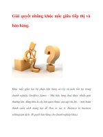 Giải quyết những khúc mắc giữa tiếp thị và bán hàng. pot