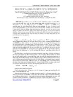 Báo cáo khoa học: Khảo sát sự tạo mixel của một số Copolyme Pluronic ppt