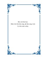 Báo cáo khoa học: Một số chỉ tiêu lâm sàng, phi lâm sàng ở chó bị viêm ruột ỉa chảy potx