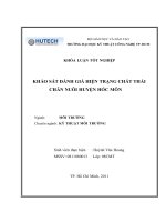 Khảo sát đánh giá hiện trạng chất thải chăn nuôi huyện Hóc Môn