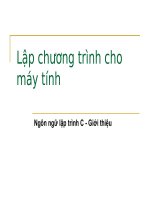 Lập chương trình cho máy tính pot