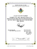 Nghiên cứu mức độ hài lòng của khách hàng đối với bánh pía Quãng Trân Sóc Trăng doc